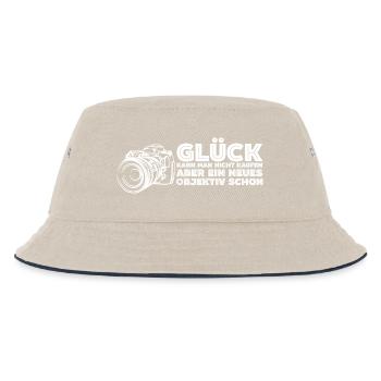 Fotografen Glück Kamera - Kinder Bucket Hat - Natur/Navy - Vorne