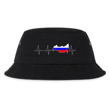 Russland heartbeat - Kinder Bucket Hat - Schwarz - Vorne