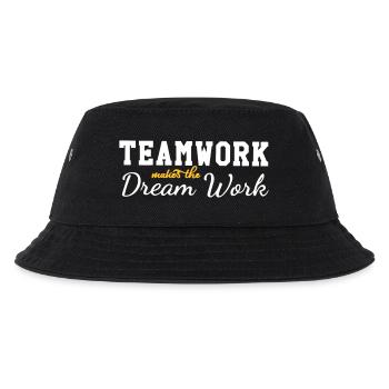 teamwork makes the dream work - Kinder Bucket Hat - Schwarz - Vorne