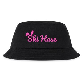 Ski Rabbit Ski Party Snow Winter Slope pink - Kids’ Bucket Hat - black - Front