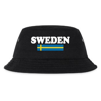 Schweden - Kinder Bucket Hat - Schwarz - Vorne