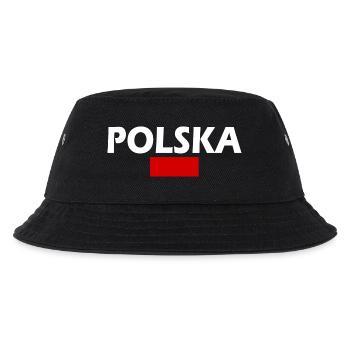 Polen - Kinder Bucket Hat - Schwarz - Vorne