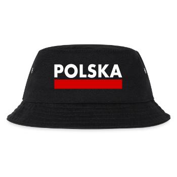 Polen - Kinder Bucket Hat - Schwarz - Vorne
