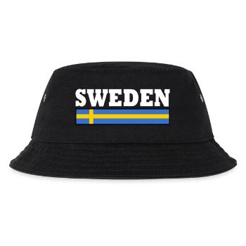 Schweden - Kinder Bucket Hat - Schwarz - Vorne