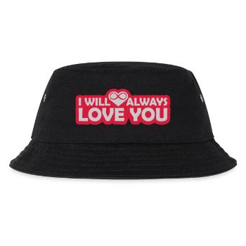I will always love - Kinder Bucket Hat - Schwarz - Vorne