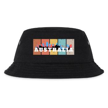 Australia Skyline Panels - Kinder Bucket Hat - Schwarz - Vorne