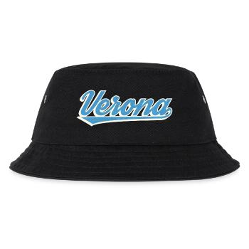 Verona Blau Script Logo - Kinder Bucket Hat - Schwarz - Vorne