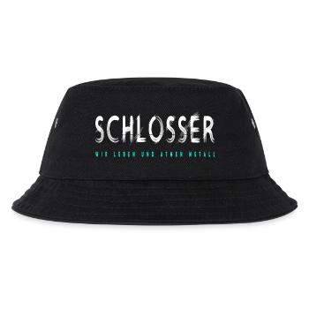 Schlosser Handwerker Design - Kinder Bucket Hat - Schwarz - Vorne