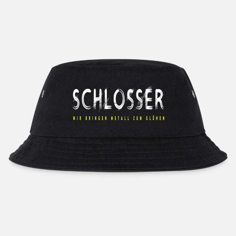 Schlosser Handwerker Design - Kinder Bucket Hat - Schwarz
