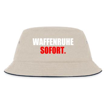waffenruhe sofort - Kinder Bucket Hat - Natur/Navy - Vorne