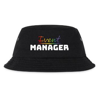 Tshirt fuer CSD LGBT Event Manager white - Kinder Bucket Hat - Schwarz - Vorne