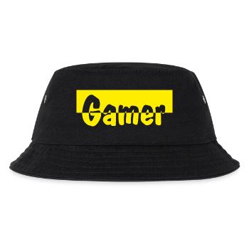Gamer - Kinder Bucket Hat - Schwarz - Vorne