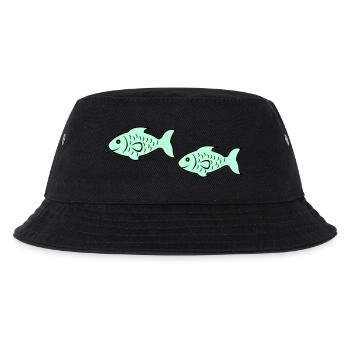 fish2 - Kinder Bucket Hat - Schwarz - Vorne