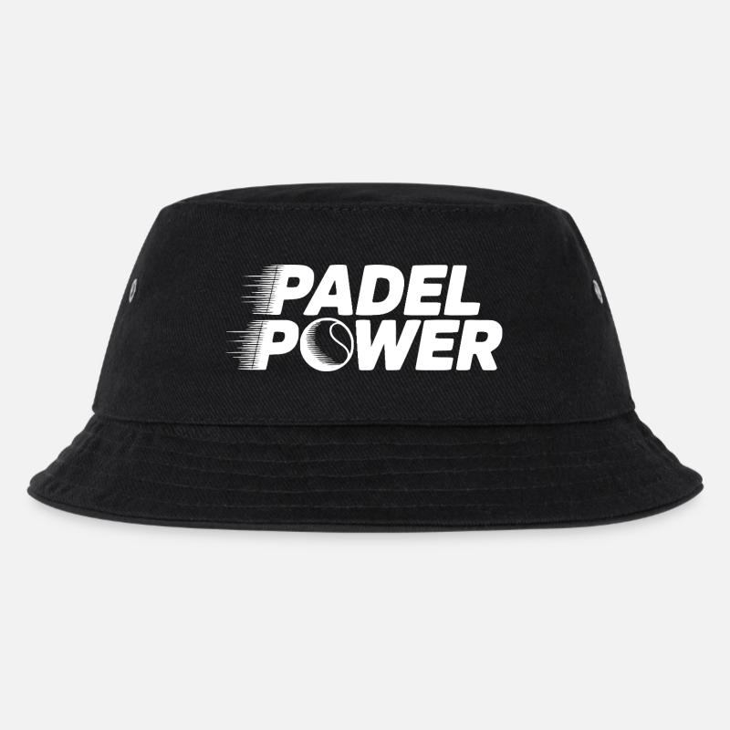 Padel-Kraft - Kinder Bucket Hat - Schwarz