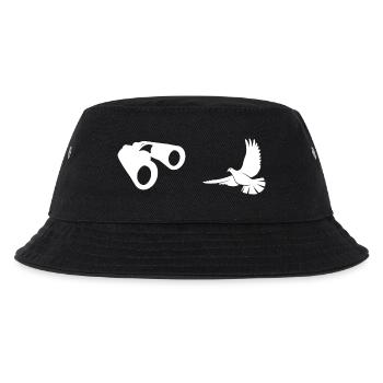 Minimalist Bird Watching Silhouette - Kids’ Bucket Hat - black - Front