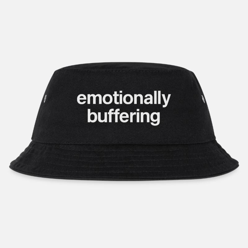 emotionally buffering - Kinder Bucket Hat - Schwarz
