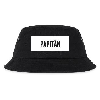 Papitän Vatertag bester Papa Anker - Kinder Bucket Hat - Schwarz - Vorne