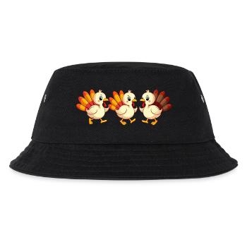Thanksgiving Truthahn Baby - Kinder Bucket Hat - Schwarz - Vorne