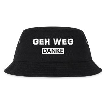 Geh weg danke - Kinder Bucket Hat - Schwarz - Vorne