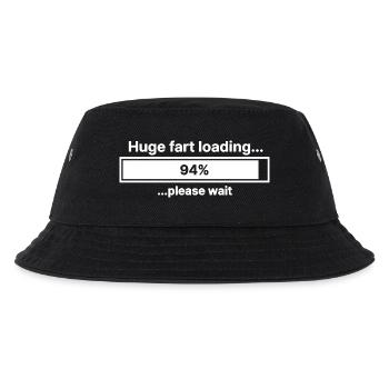 Huge Fart Loading Please Wait Fart Funny - Kids’ Bucket Hat - black - Front