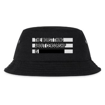 The Worst Thing About Censorship Is Funny Irony - Kids’ Bucket Hat - black - Front