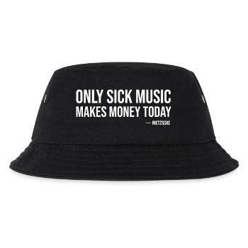 Nur kranke Musik macht heute Geld von Nietzsche - Kinder Bucket Hat - Schwarz - Vorne