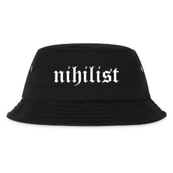Nihilist gothic typography logo design - Kids’ Bucket Hat - black - Front