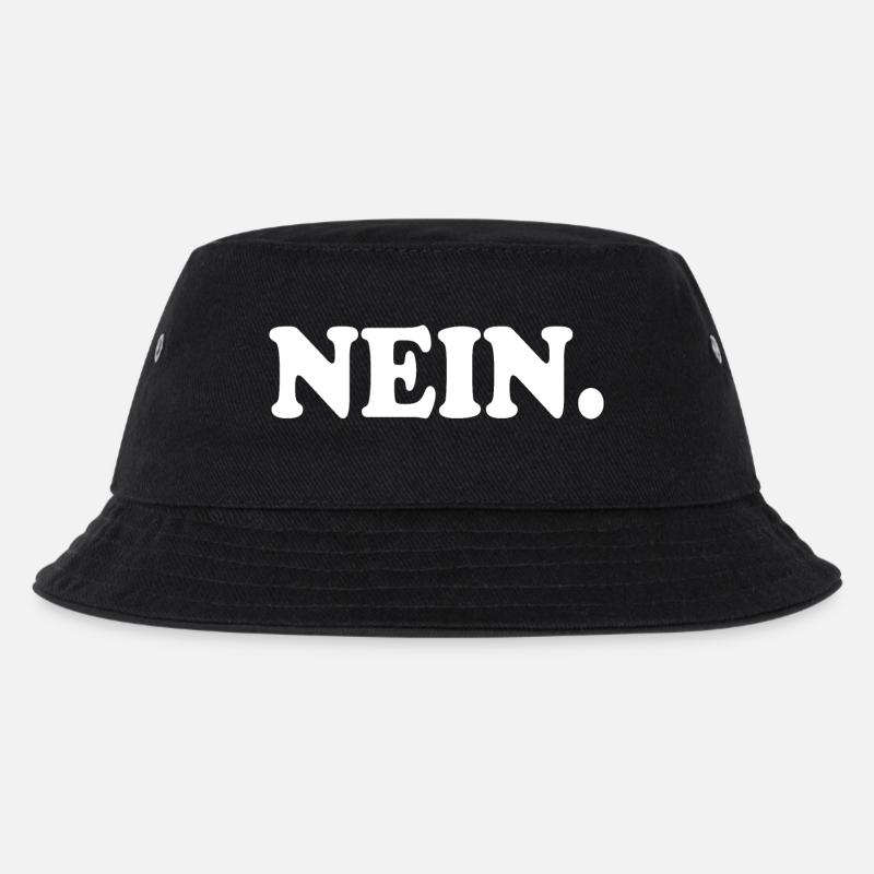 Nein - Kinder Bucket Hat - Schwarz