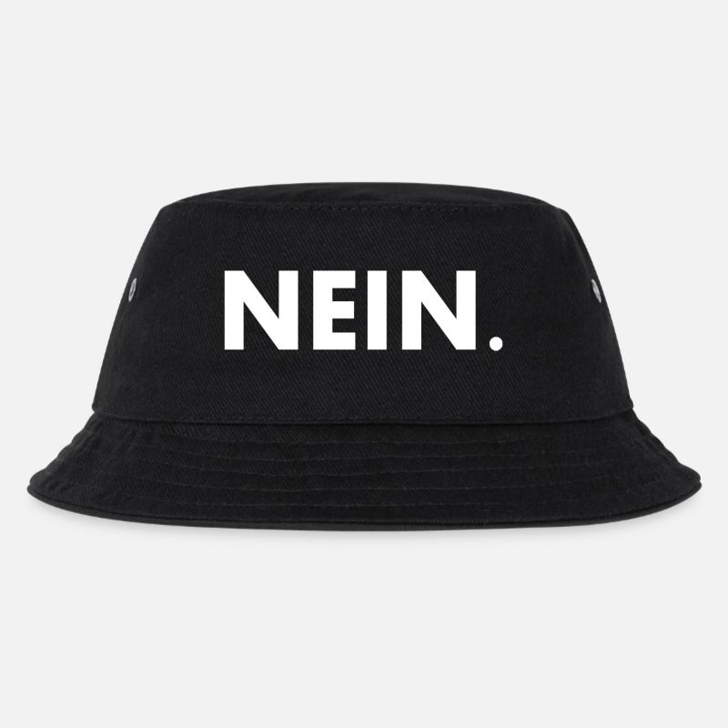 Nein - Kinder Bucket Hat - Schwarz