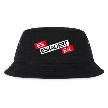 Es Eskaliert Eh - Kinder Bucket Hat - Schwarz - Vorne