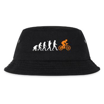 Evolution Fahrrad Bicycle Radsport Geschenk cool - Kinder Bucket Hat - Schwarz - Vorne