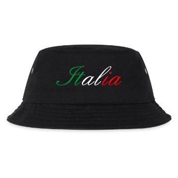 Italia Schreibfarbe Flagge - Kinder Bucket Hat - Schwarz - Vorne