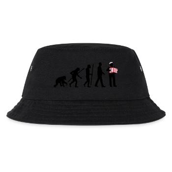 evolution_akkordeon_spieler_122013_b_3c - Kinder Bucket Hat - Schwarz - Vorne