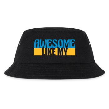 Template Vorlage Awesome Like - Kids’ Bucket Hat - black - Front