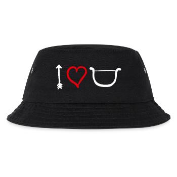 I love you, Bow Heart Cupid Valentine's Day - Kids’ Bucket Hat - black - Front