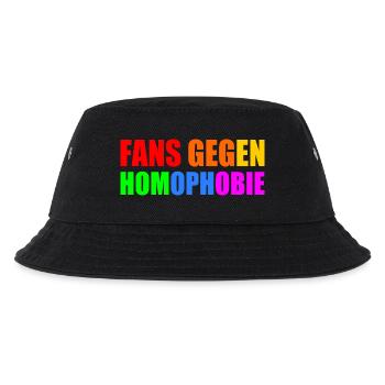fans gegen homophobie - Kinder Bucket Hat - Schwarz - Vorne