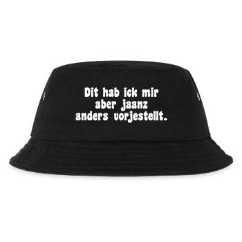 Berliner Mundart Spruch - Kinder Bucket Hat - Schwarz - Vorne