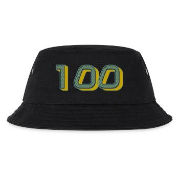 100. 100 JAHRE. 100-JÄHRIGES JUBILÄUM. GEBURTSTAG 100 - Kinder Bucket Hat - Schwarz - Vorne