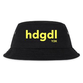 dhgdl hab dich ganz doll lieb Y2K gelb - Kinder Bucket Hat - Schwarz - Vorne