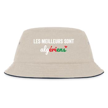 The best are Algerians - Kids’ Bucket Hat - ecru/navy - Front