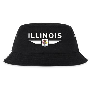 Illinois Fan T-Shirt – Heimatliebe zeigen - Kinder Bucket Hat - Schwarz - Vorne