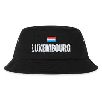 Flagge von Luxemburg, Luxemburger Stolz - Kinder Bucket Hat - Schwarz - Vorne