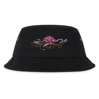 Filigraner Lotus mit Ornamenten - Kinder Bucket Hat - Schwarz - Vorne