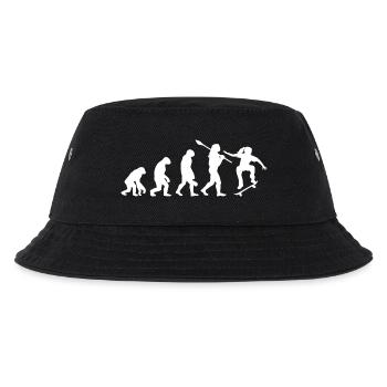 Skateboarding Evolution Skater Streetwear-Spieler - Kinder Bucket Hat - Schwarz - Vorne