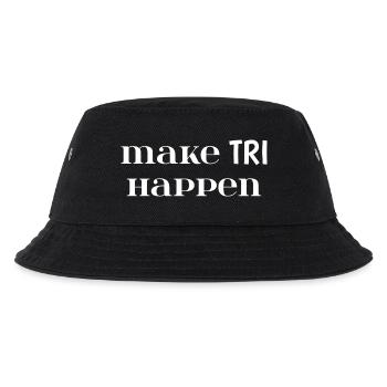 Make TRI Happen. Triathlon Gift - Kids’ Bucket Hat - black - Front