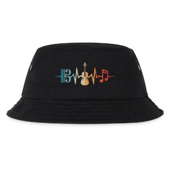 Bratsche Herzschlag Altschlüssel Viola Bratschist - Kinder Bucket Hat - Schwarz - Vorne