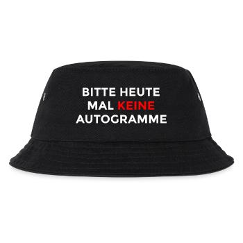 Bitte heute mal keine Autogramme – Ironischer Spru - Kinder Bucket Hat - Schwarz - Vorne