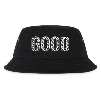 GOOD Zebramuster - Kinder Bucket Hat - Schwarz - Vorne