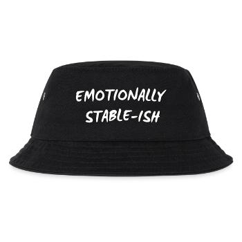 Emotional stabil – lustiges, achtsames Zitat - Kinder Bucket Hat - Schwarz - Vorne