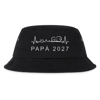 Futuro Papá 2027 Ritmo Cardiaco Anuncio Embarazo - Kinder Bucket Hat - Schwarz - Vorne